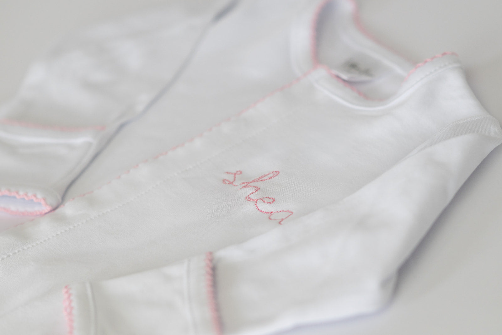 Organic Cotton Picot Trim Footies