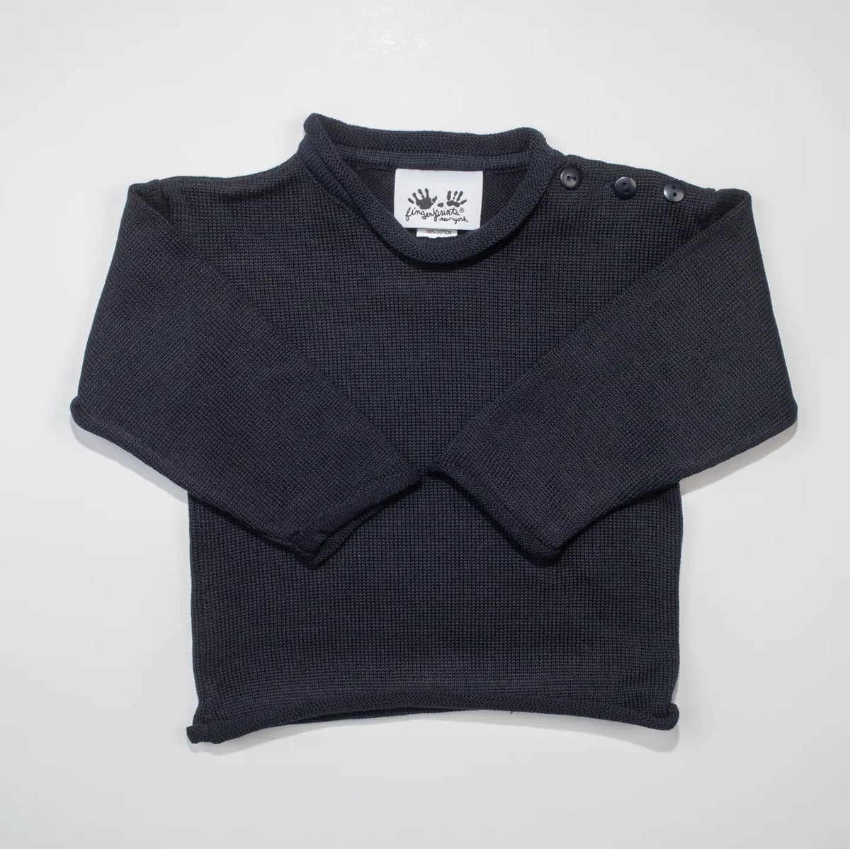 Knit Rolled Edge Pullover