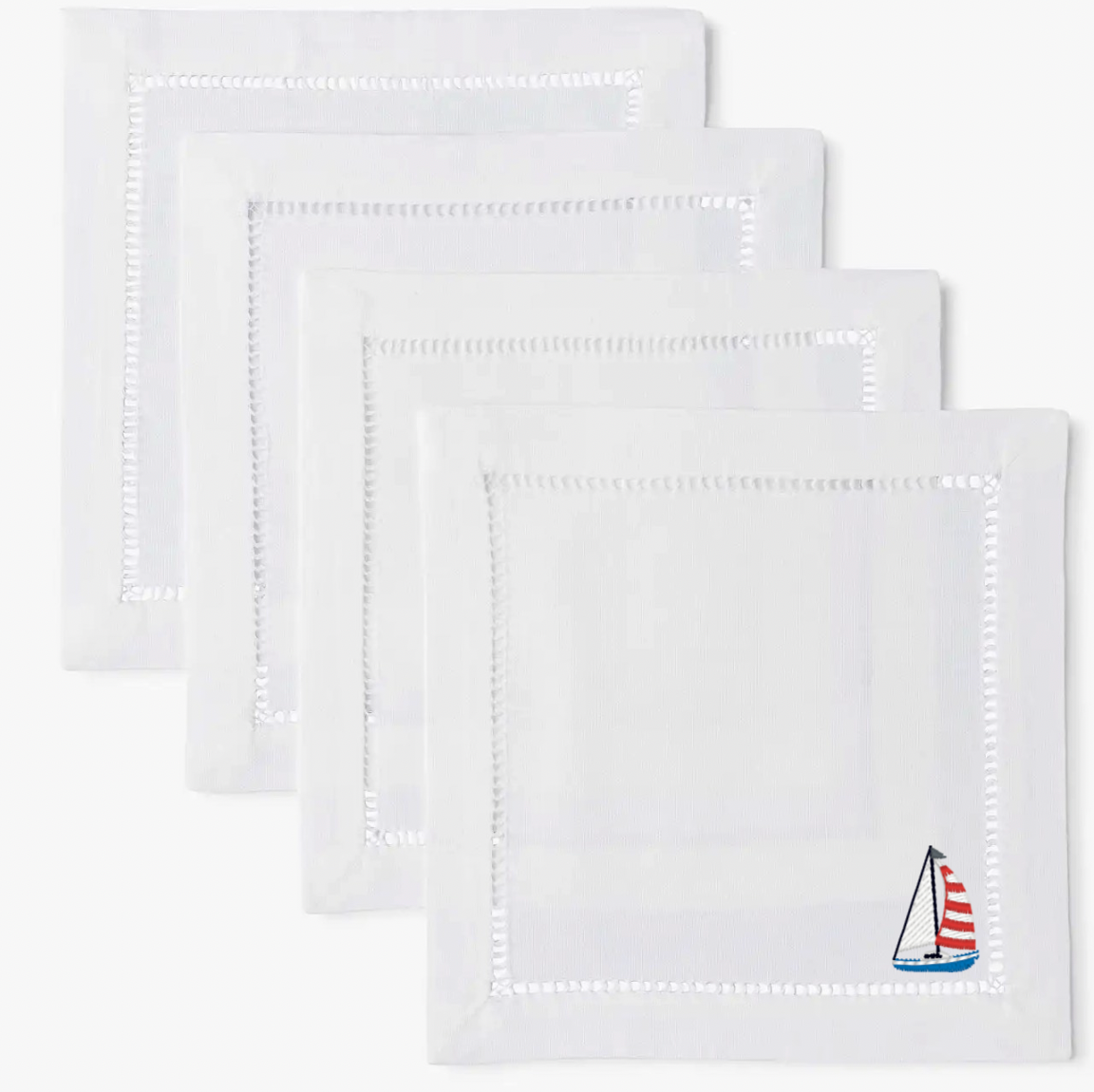 Heirloom Estate Linen Cocktail Napkins, Set of 4