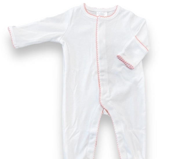 Organic Cotton Picot Trim Footies