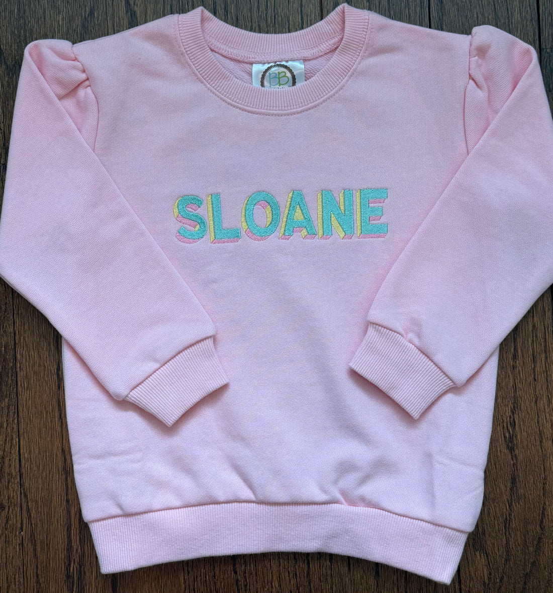 Girls Puff Sleeve Sweatshirt