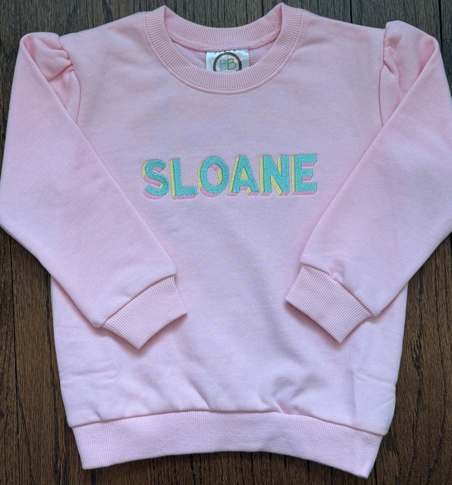 Girls Puff Sleeve Sweatshirt