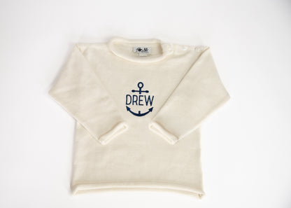 Knit Rolled Edge Pullover
