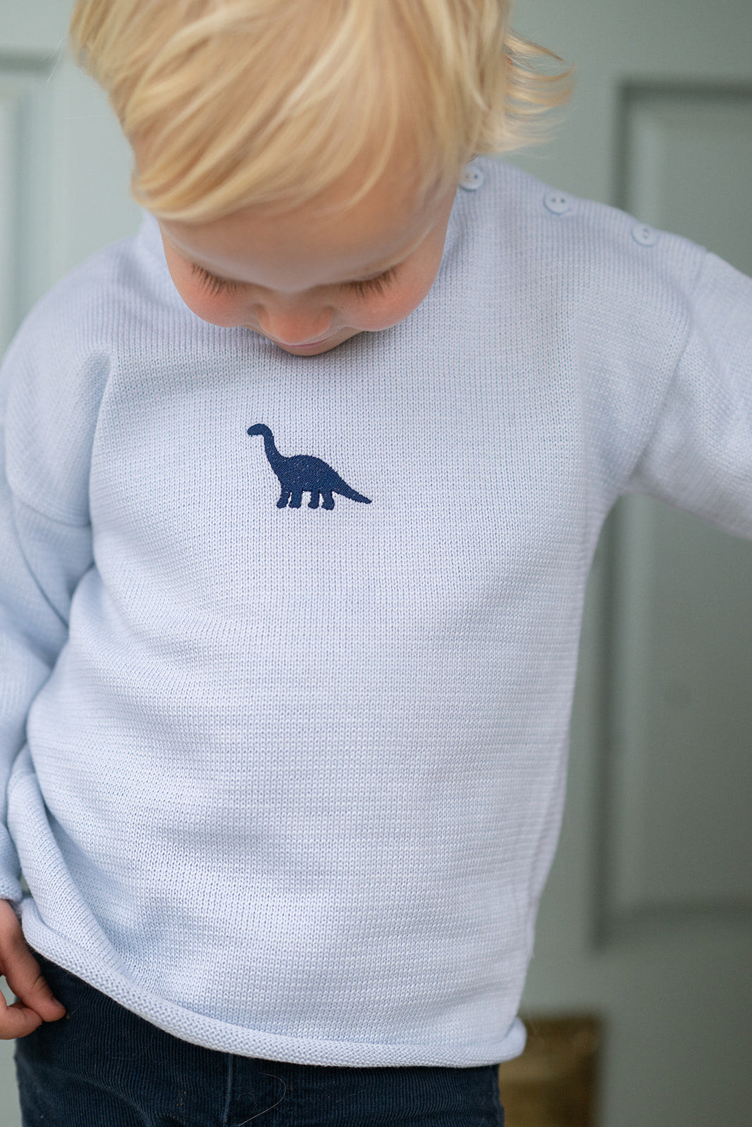 Knit Rolled Edge Pullover