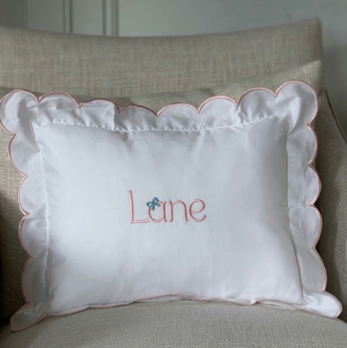 Scalloped Embroidered Edge Pillow Sham