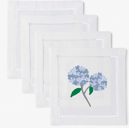 Heirloom Estate Linen Cocktail Napkins, Set of 4