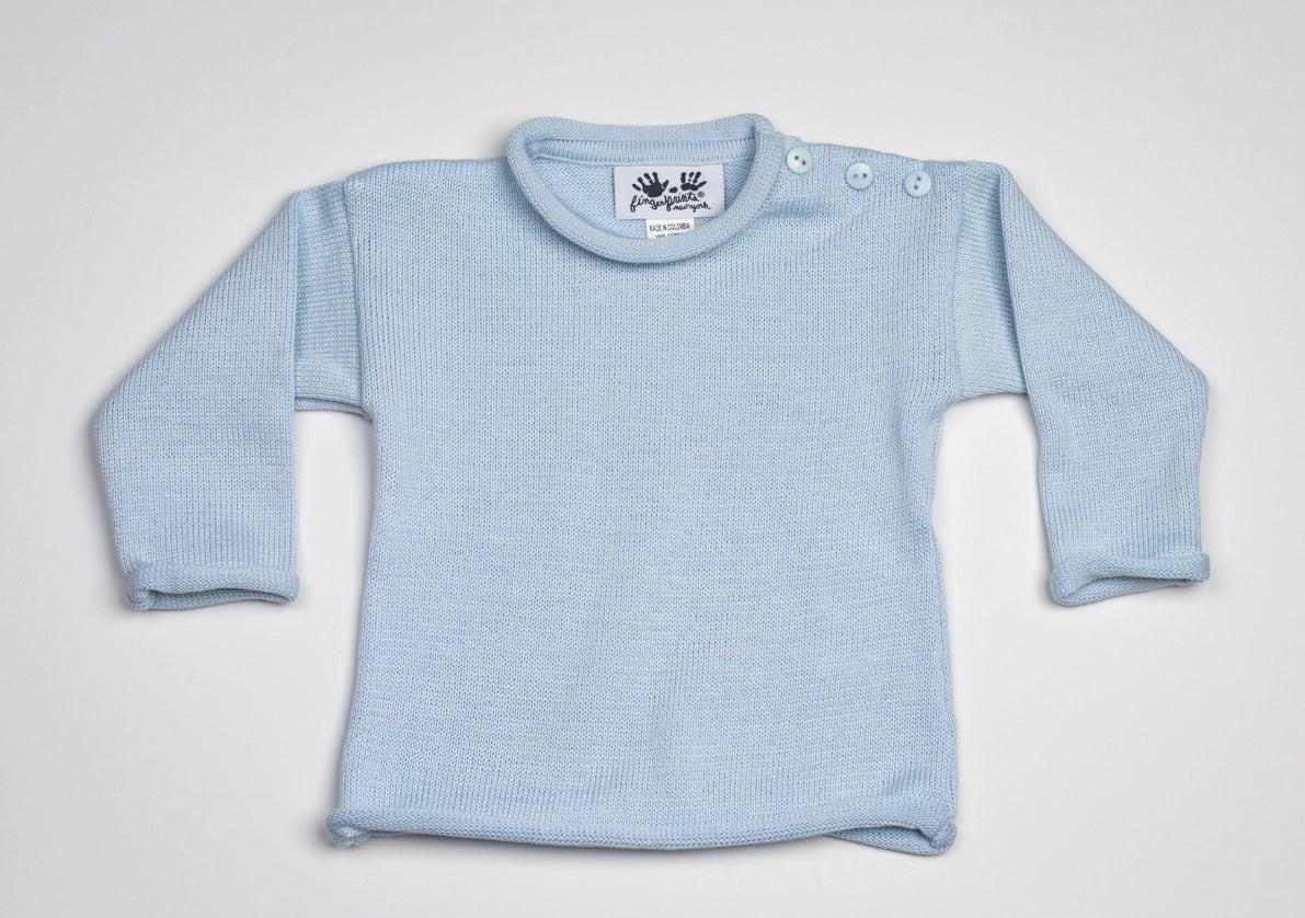 Knit Rolled Edge Pullover