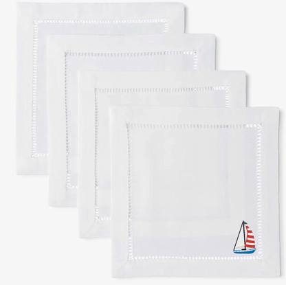 Heirloom Estate Linen Cocktail Napkins, Set of 4