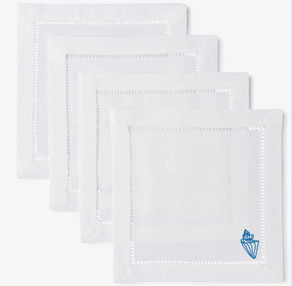 Heirloom Estate Linen Cocktail Napkins, Set of 4