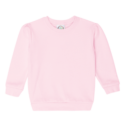 Girls Puff Sleeve Sweatshirt