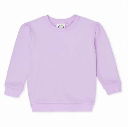 Girls Puff Sleeve Sweatshirt