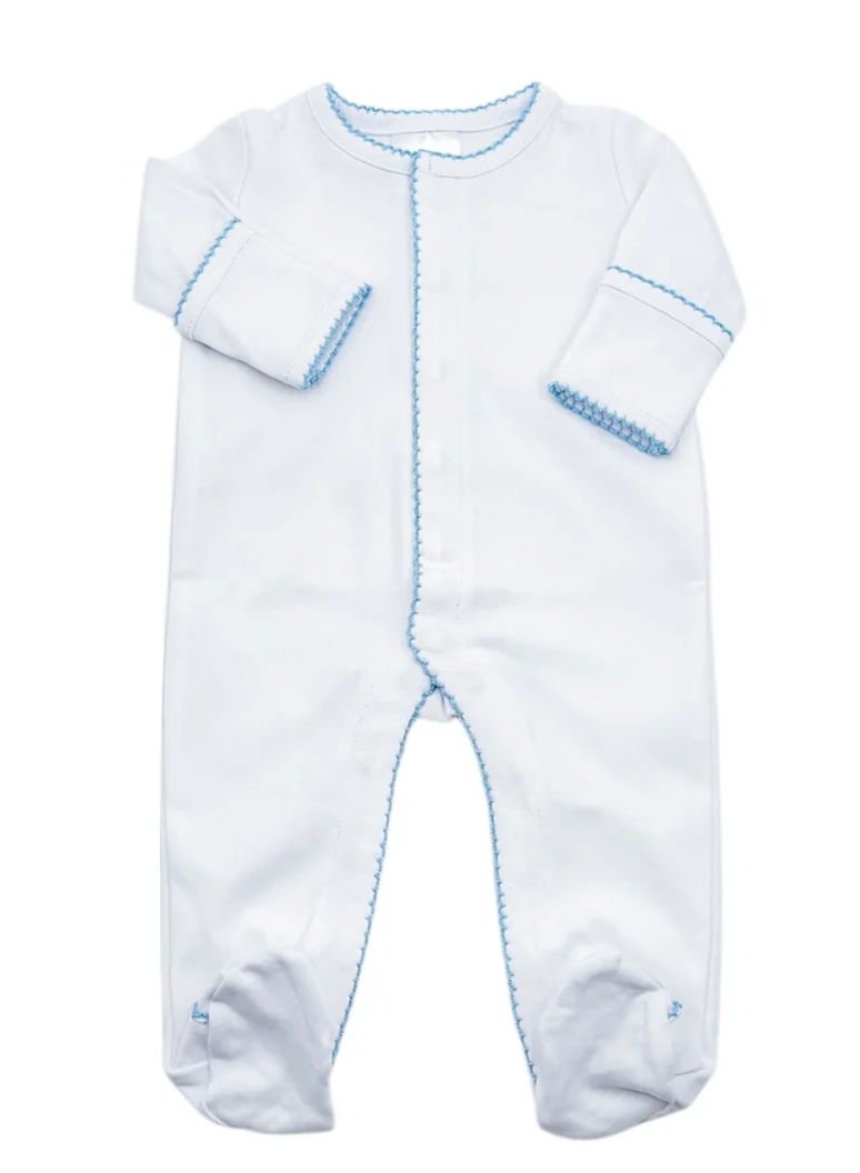Organic Cotton Picot Trim Footies