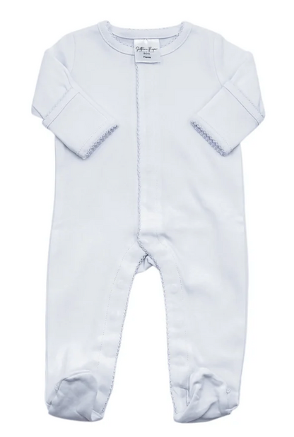 Organic Cotton Picot Trim Footies