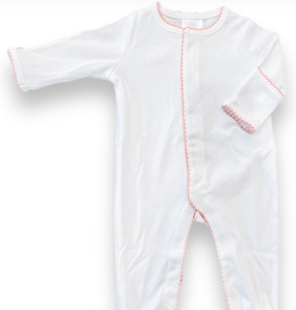 Organic Cotton Picot Trim Footies