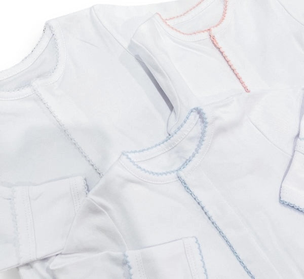 Organic Cotton Picot Trim Footies