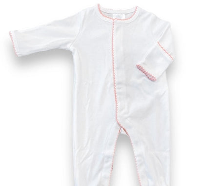 Organic Cotton Picot Trim Footies